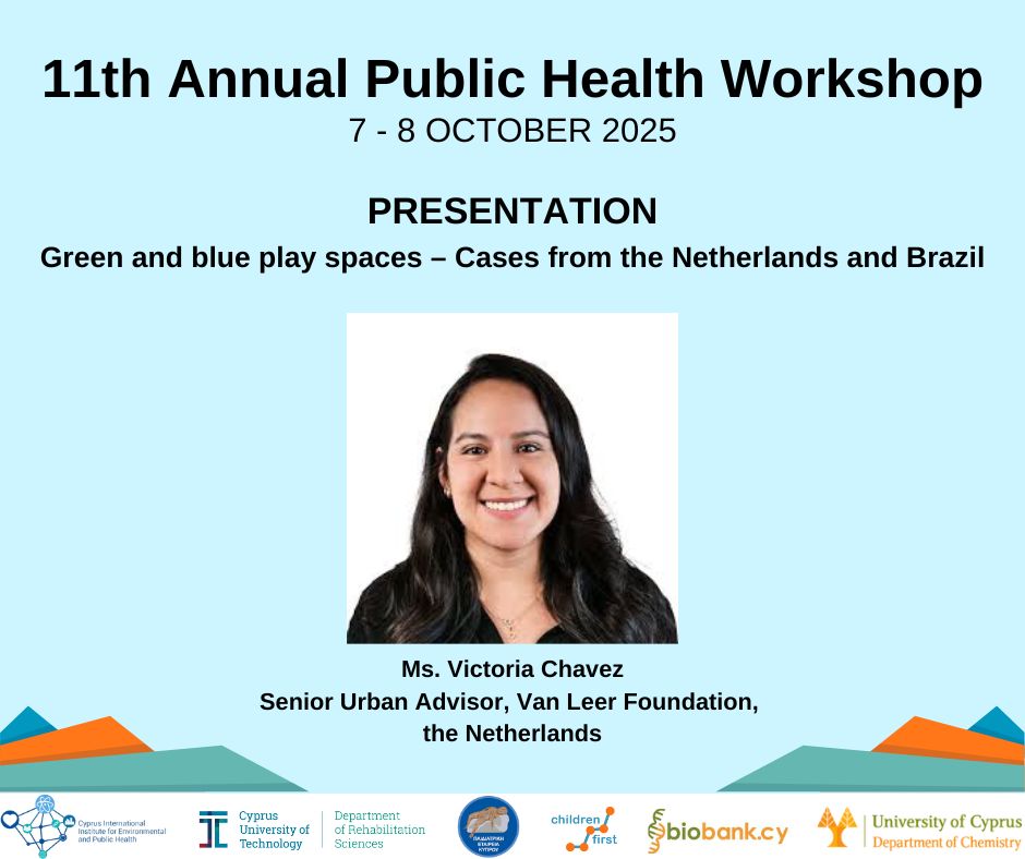 CII_CY_Health's tweet image. 📣 Green and blue play spaces – Cases from the Netherlands and Brazil

11th Annual Public Health Workshop

👉 Registration and info: shorturl.at/zauFk 

#cii_eph #workshop #event #health #greenspaces #netherlands #brazil #cyprus