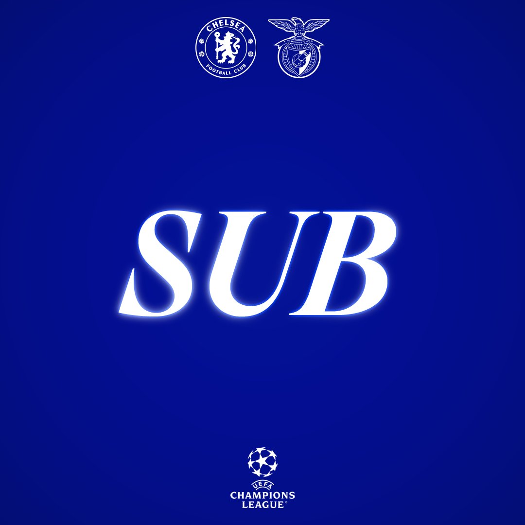 Two more changes for the Blues.

Reece and Acheampong are on for Gusto and Badiashile. 

🔵 1-0 🔴 [80] #CFC | #UCL