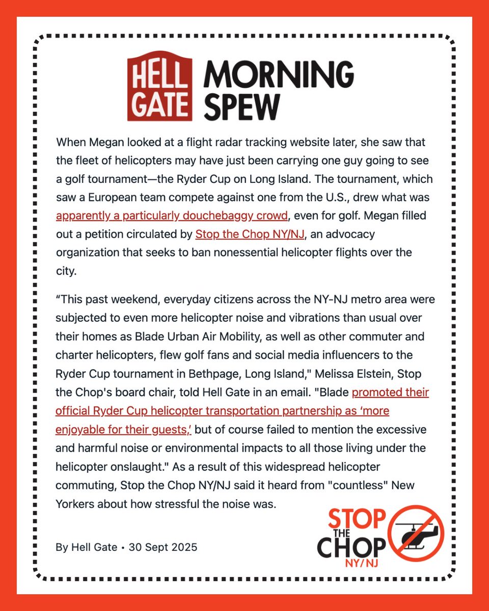 Ty <a href="/HellGateNY/">Hell Gate *subscribe today!*</a> for quoting us in the Morning Spew! hellgatenyc.com/ryder-cup-heli…