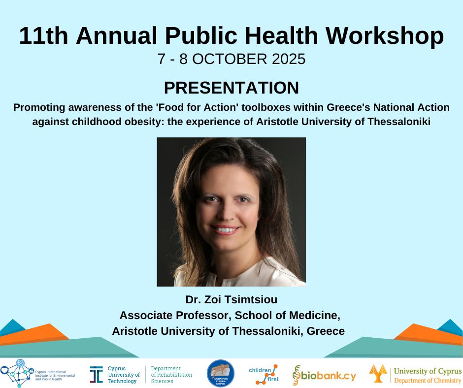 CII_CY_Health's tweet image. 📣 Promoting awareness of the 'Food for Action' toolboxes within Greece's National Action against childhood obesity: the experience of Aristotle University of Thessaloniki

11th Annual Public Health Workshop

👉 Registration and info: shorturl.at/zauFk 

#obesity #greece