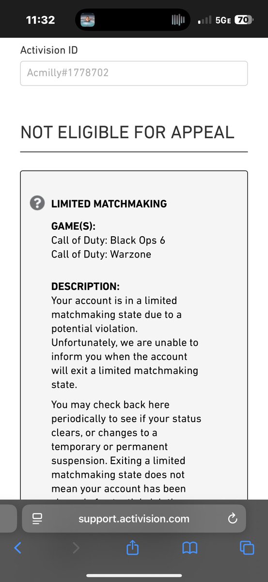 AndrewCuzzz's tweet photo. @CallofDuty You think you can lift this ban before beta over 300k kills lifetime been playing since og warzone started, or at least review me I got spam reported 😢 https://t.co/prSnx5IHzO