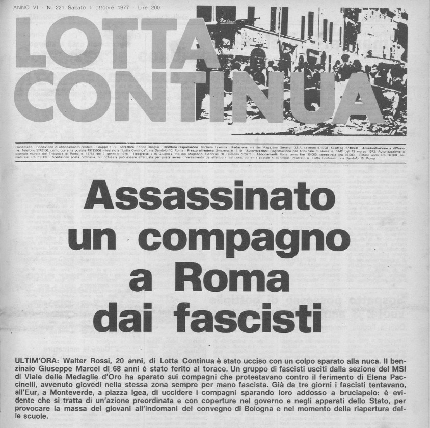 ANPIRomaPosti's tweet photo. 🟥Per lui nessun francobollo,nessun video della Premier, nessuna mostra a #Bruxelles, nessun articolo, nessun fumetto.#WalterRossi fu ucciso alle spalle, nella migliore tradizione fascista, il #30settembre 1977 a #Roma da #Alibrandi con la copertura di #Fioravanti. Aveva 20 anni. https://t.co/E5KNhvWmw4