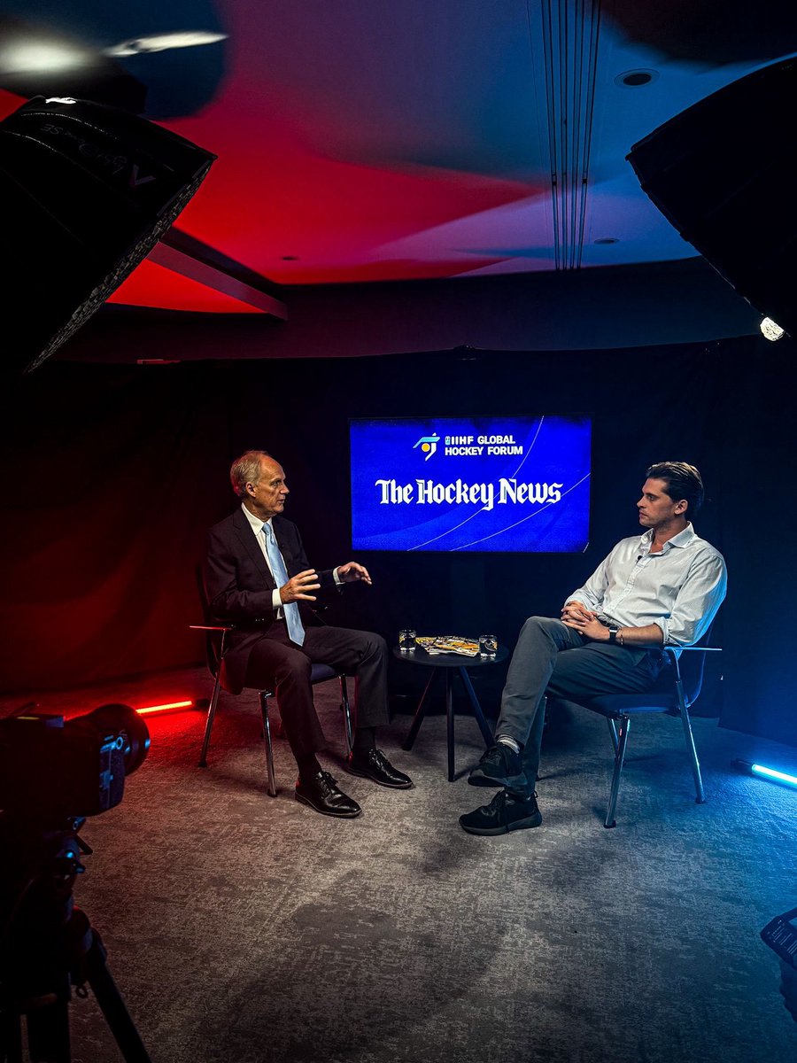 Henry C. Staelens (@henrystaelens) on Twitter photo Pleasure to sit down with Graham Roustan of <a href="/TheHockeyNews/">The Hockey News</a> whilst at @IIHF Congress in Nice.
We spoke about the growth of the sport in the UK, and the evolution we are undertaking across the entire sport. Video out soon (ish). Pleasure to sit down with Graham Roustan of <a href="/TheHockeyNews/">The Hockey News</a> whilst at @IIHF Congress in Nice.
We spoke about the growth of the sport in the UK, and the evolution we are undertaking across the entire sport. Video out soon (ish).