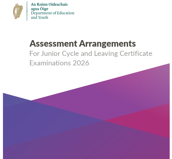 The Department of Education have released the Assessment Arrangements for post-primary students taking Junior Cycle and Leaving Certificate examinations in the 2025/26 school year.   The document can be accessed below ⬇️
assets.gov.ie/static/documen…