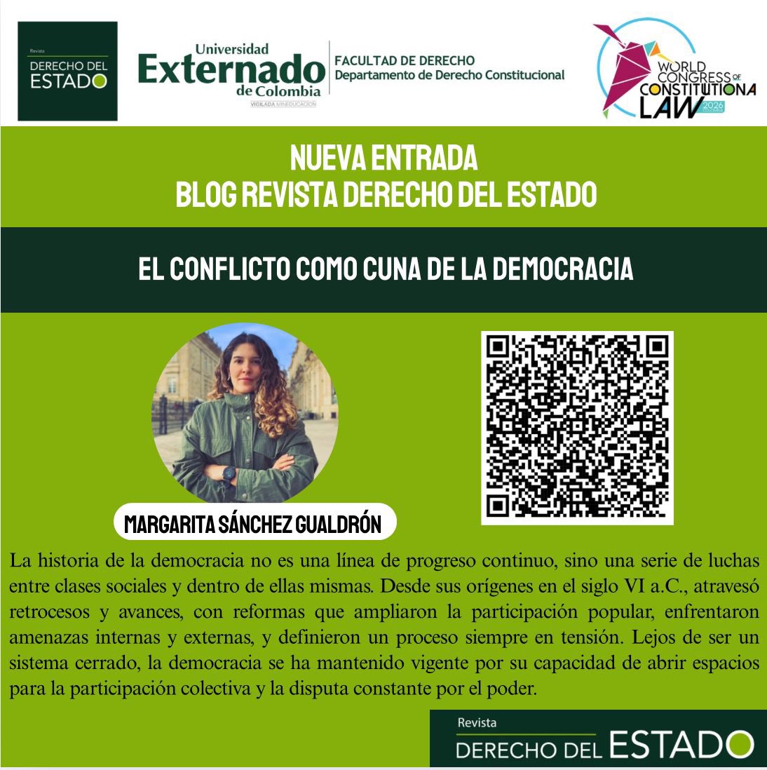 revista_estado's tweet photo. #BlogRDE Los invita a leer la entrada titulada “El conflicto como cuna de la democracia” escrito por la columnista Margarita Sánchez Gualdrón.🥳🤩✨
https://t.co/lCKJjC7aTz https://t.co/aqlUflUDzD