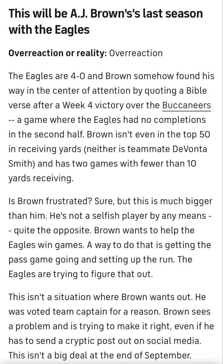 Thank you <a href="/JeffKerrCBS/">Jeff Kerr</a> for setting the record straight… People wanna make a big deal over something so small #Eagles