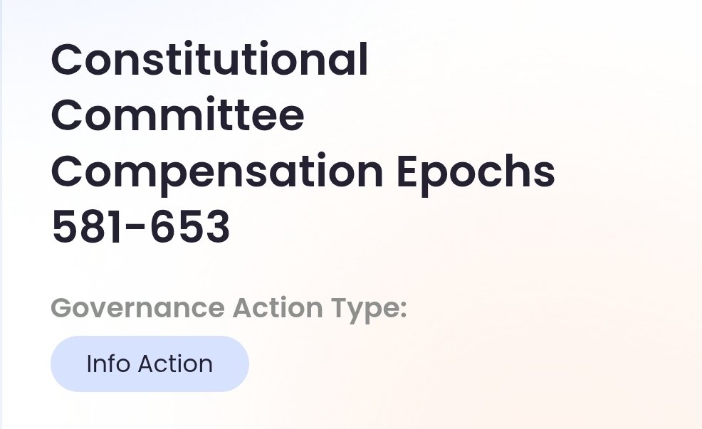 We’ll soon be submitting a budget for the Constitutional Committee on mainnet. 💡
I truly encourage everyone to take a moment to read through the rationale. 🥰

GA link: preview.gov.tools/governance_act…