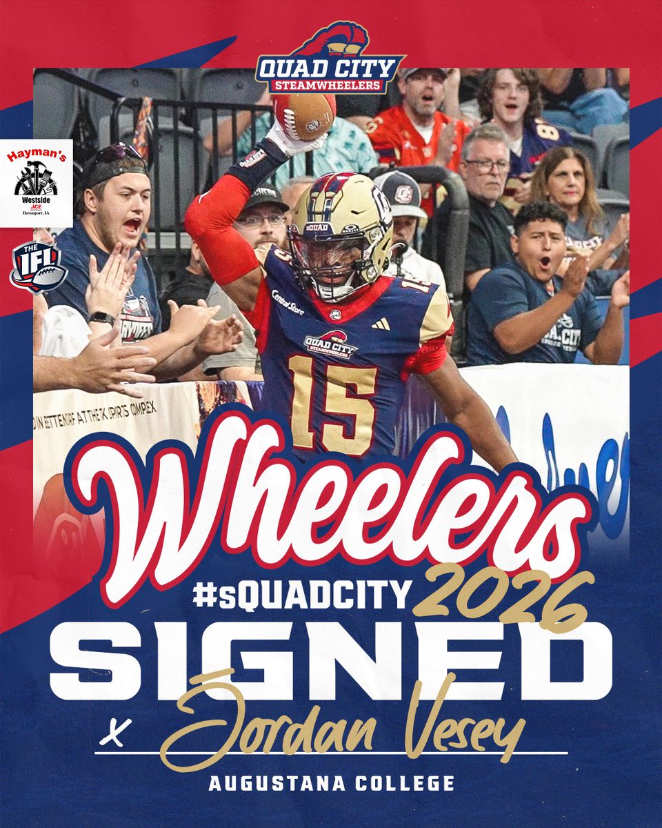 Coming to an endzone near you!

Welcome to the 2026 sQUAD, WR - Jordan Vesey 

#sQUADCITY | #Wheelers26 

Presented by Hayman’s Westside Ace Hardware