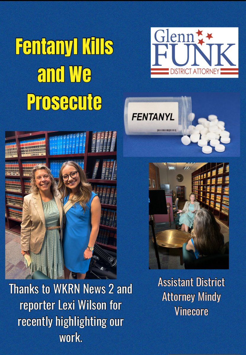 Thank you to <a href="/WKRN/">WKRN News 2</a> and Reporter Lexi Wilson for the opportunity to discuss our fight against Fentanyl.   We’re prosecuting those selling drugs laced with Fentanyl that lead to overdoses.