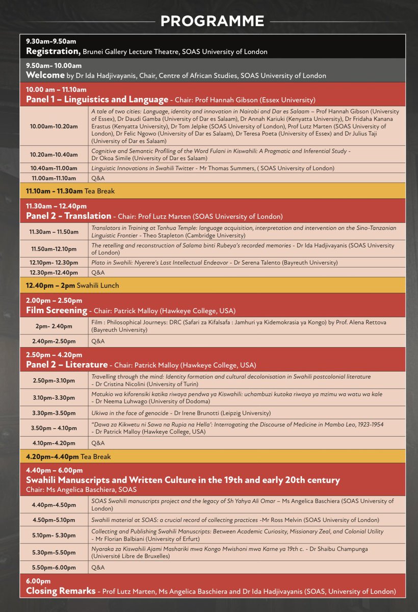 IdaHadjivayanis's tweet image. SOAS SWAHILI BARAZA at SOAS University of London will be held on 18th October 2025. Karibuni. soas.ac.uk/about/event/ba…