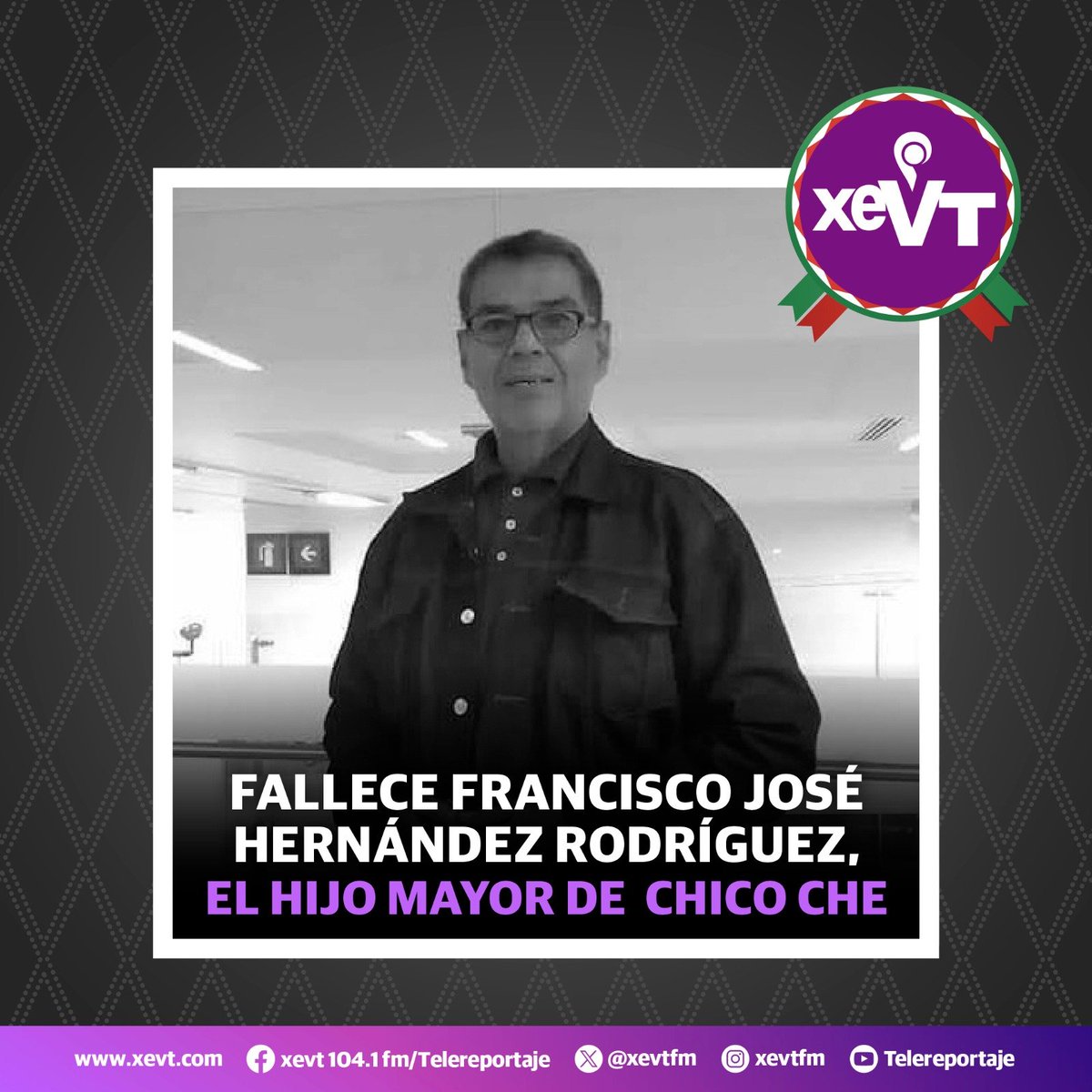 xevtfm's tweet photo. 🔴 #ÚltimoMinuto | Fallece Francisco José Hernández Rodríguez, el hijo mayor de Chico Che

 @Cultura_Tabasco lamenta el deceso del tabasqueño https://t.co/XG4199I9lN