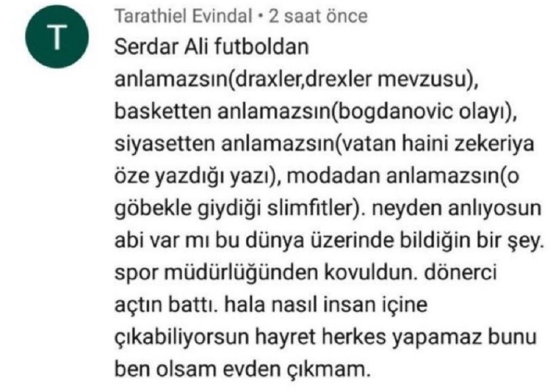 NuriFener10's tweet image. Serdar Ali Çelikler için yazılmış yazı