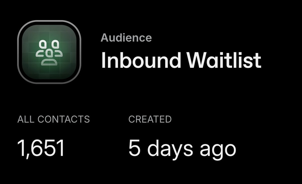 It's been a few days since we announced resend.com/inbound.

And there are 1,651 people on the waitlist already! 🔥

I'm absolutely amazed by the reception.

We will start onboarding the first cohort soon.

P.S.: Resend uses Resend for waitlists 😉