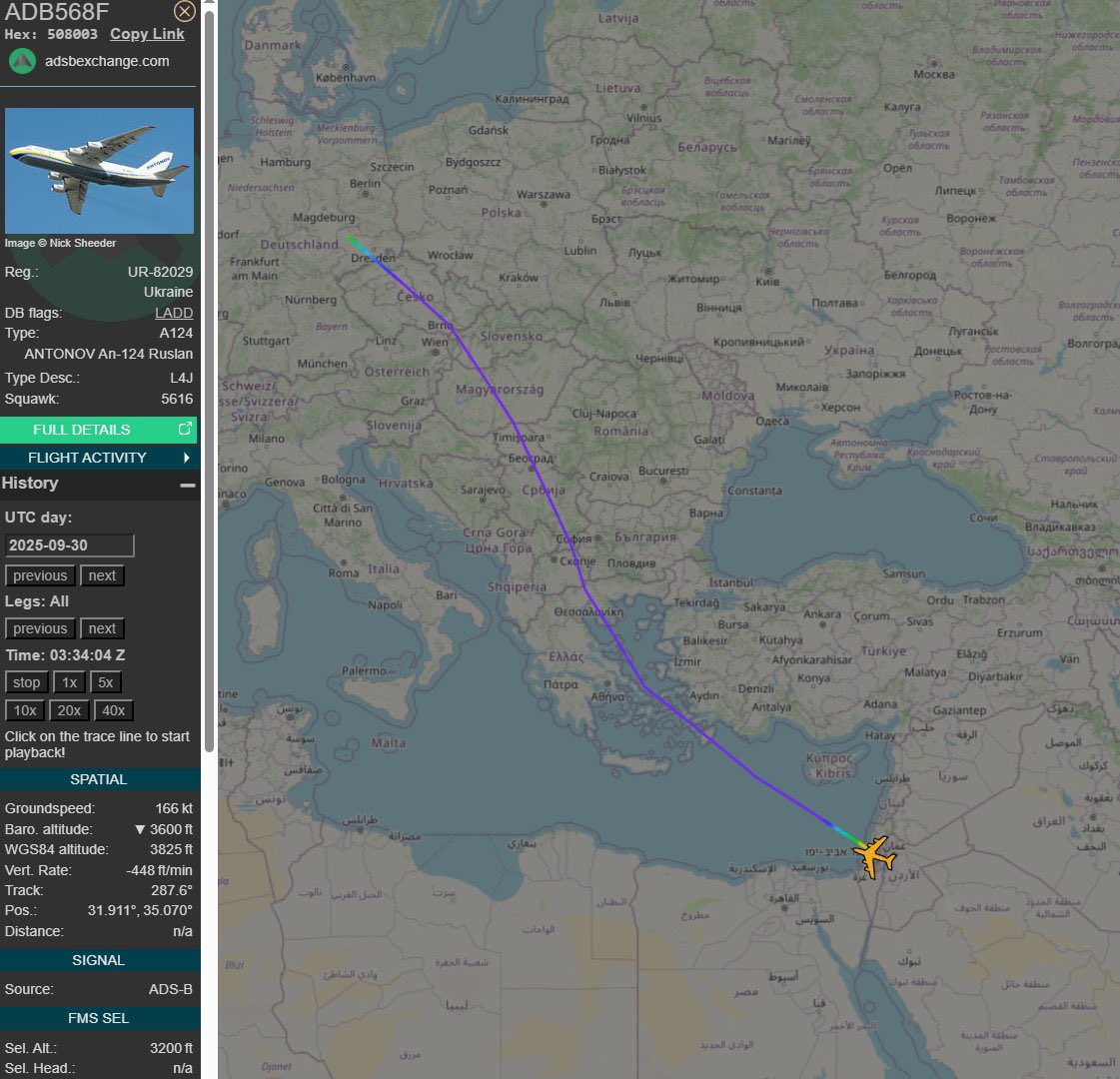 🇺🇦✈️🇮🇱 Última hora: un Antonov An-124 ucraniano aterriza en Tel Aviv

Un avión de carga pesada Antonov An-124 de la Fuerza Aérea de Ucrania acaba de aterrizar en el aeropuerto Ben Gurion de Tel Aviv.

📌 Este movimiento se produce solo tres días después de que el presidente