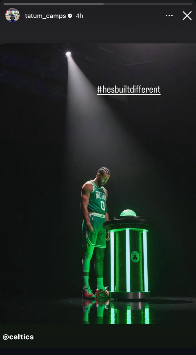 Tatum’s dad on IG today 🥹 #HesBuiltDifferent 💯🐐☘️