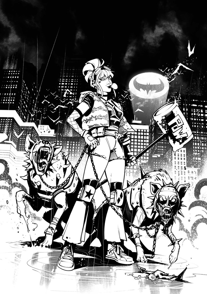 Just a Harley Quinn I did smashing some bats...

This will be one of the two covers I did for my #NYCC2025 portfolio.
.
.
.
<a href="/dcuworld/">DCU Updates</a> #dccomics #HarleyQuin #Batman #ComicArt #comicartist