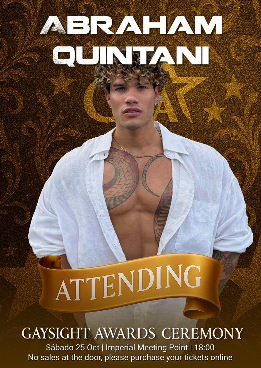 gaysightawards's tweet photo. 🇬🇧🎉 Great news! @abrahaamjqr will be at the event! 🔥 Meet your favorite star in person! Get your pass NOW and don’t miss out! 🎟️ https://t.co/sgiO5barfG✨ #MeetAndGreet #GetYourPass #Event2025 #VIP

🇪🇸 📣 ¡Gran noticia! @abrahaamjqr estará en el evento! 🔥 Encuentra a tu estrella favorita en persona! Consigue tu pase YA y no te lo pierdas! 🎟️✨ #ConoceAlActor #ConsigueTuPase #Evento2025

@GaySightXxX
