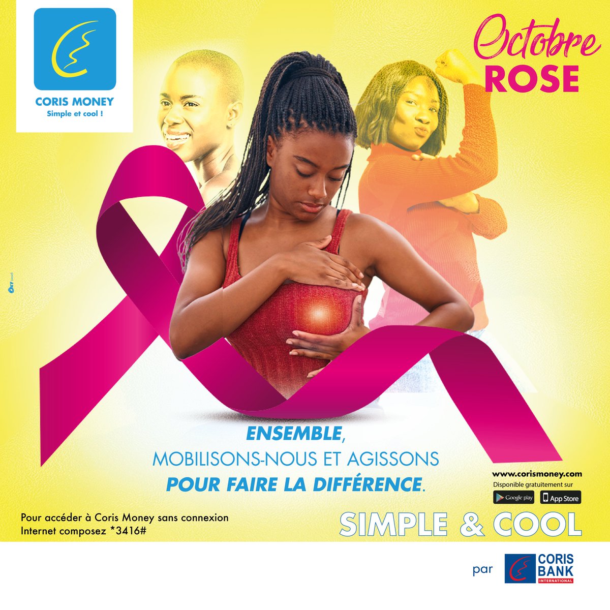 CorisMoney's tweet photo. 𝐎𝐜𝐭𝐨���𝐫𝐞 𝐑𝐨𝐬𝐞
Un mois pour rappeler que le cancer du sein nous concerne tous.
Ensemble, faisons de ce mois un symbole d’espoir et de sensibilisation pour vaincre le cancer du sein.
#CorisMoney #SimpleEtCool #TousEnsemble #OctobreRose https://t.co/mcKPysNz5b