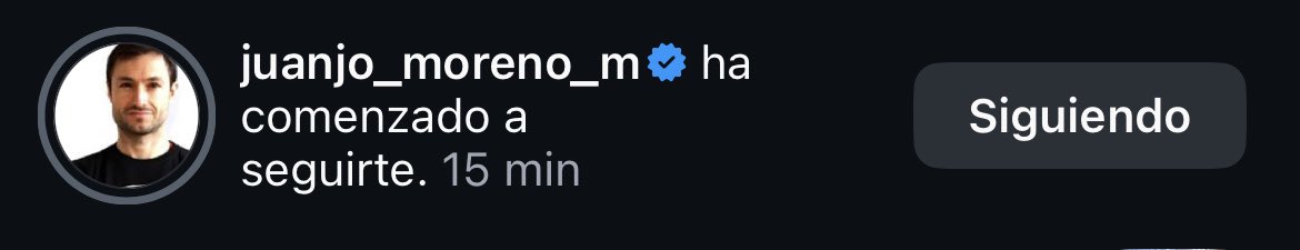 No por Dios, me ha seguido en Instagram Juanjo Cojones Morenos. 

¿Le pido un masaje bendecido?