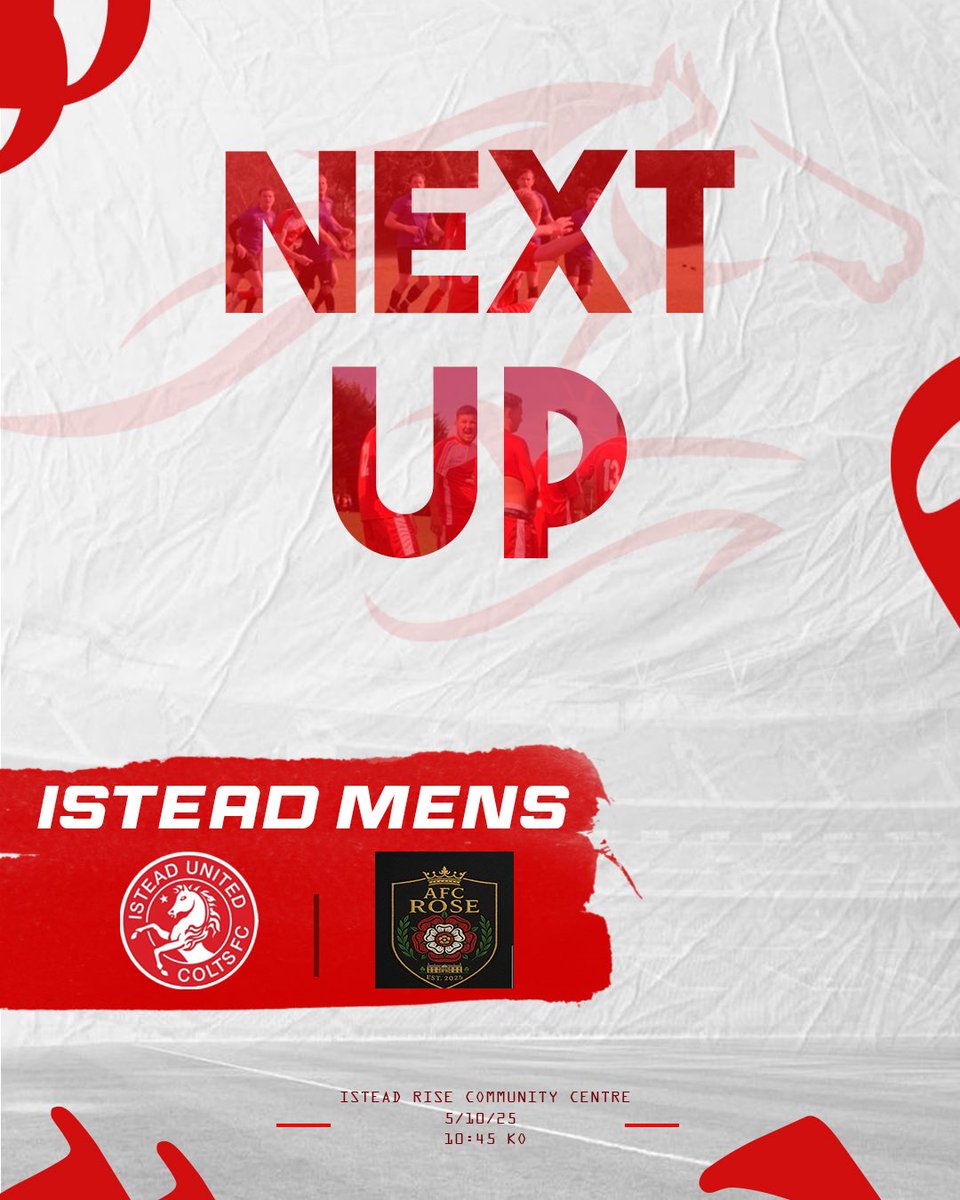 BACK IN ACTION👇

After a week off we’re back at IRCA this Sunday to take on Division 3 side AFC Rose in the cup 🏆

The away kit is getting a run out as they only have a red kit!