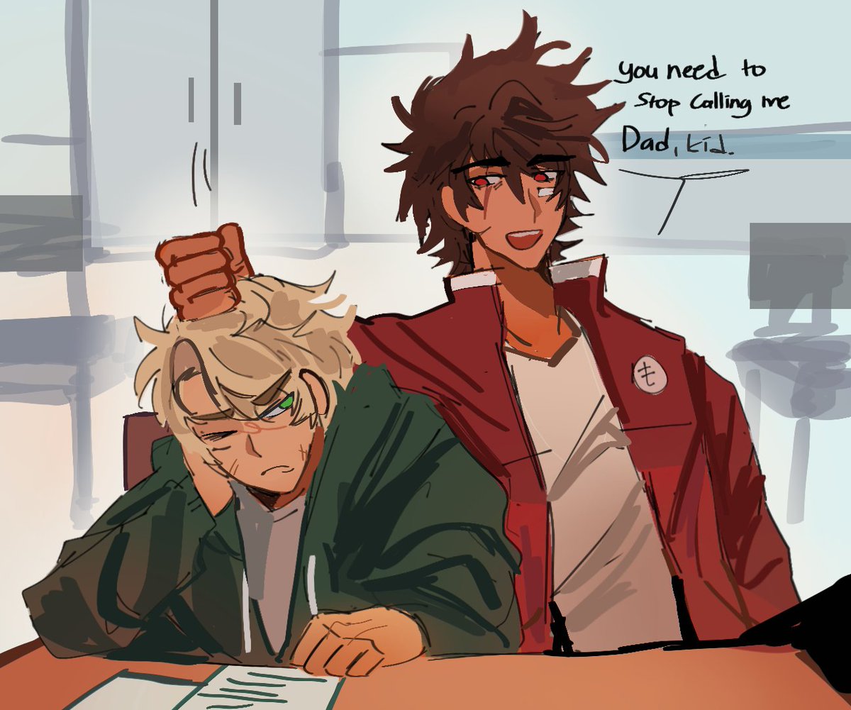 kailverkami's tweet image. The things I&apos;m thinking when doing exams rn is imagining my non existing fanfic of these two