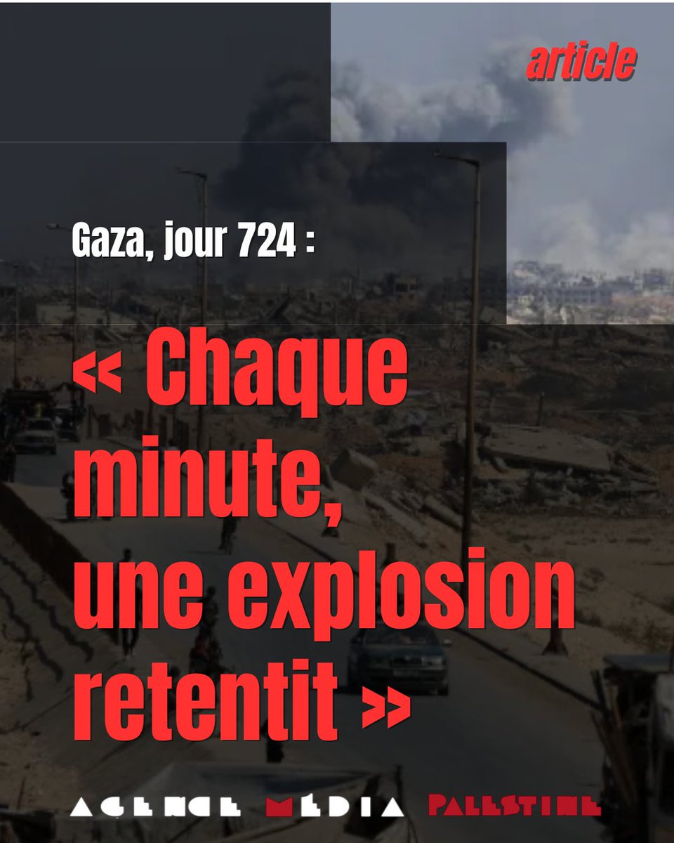 #Gaza, jour 724
Point sur la situation dans l’enclave palestinienne assiégée, affamée et assaillie par l’armée israélienne 
Par l’Agence Média Palestine, le 30 septembre 2025 : urls.fr/UrF_hn