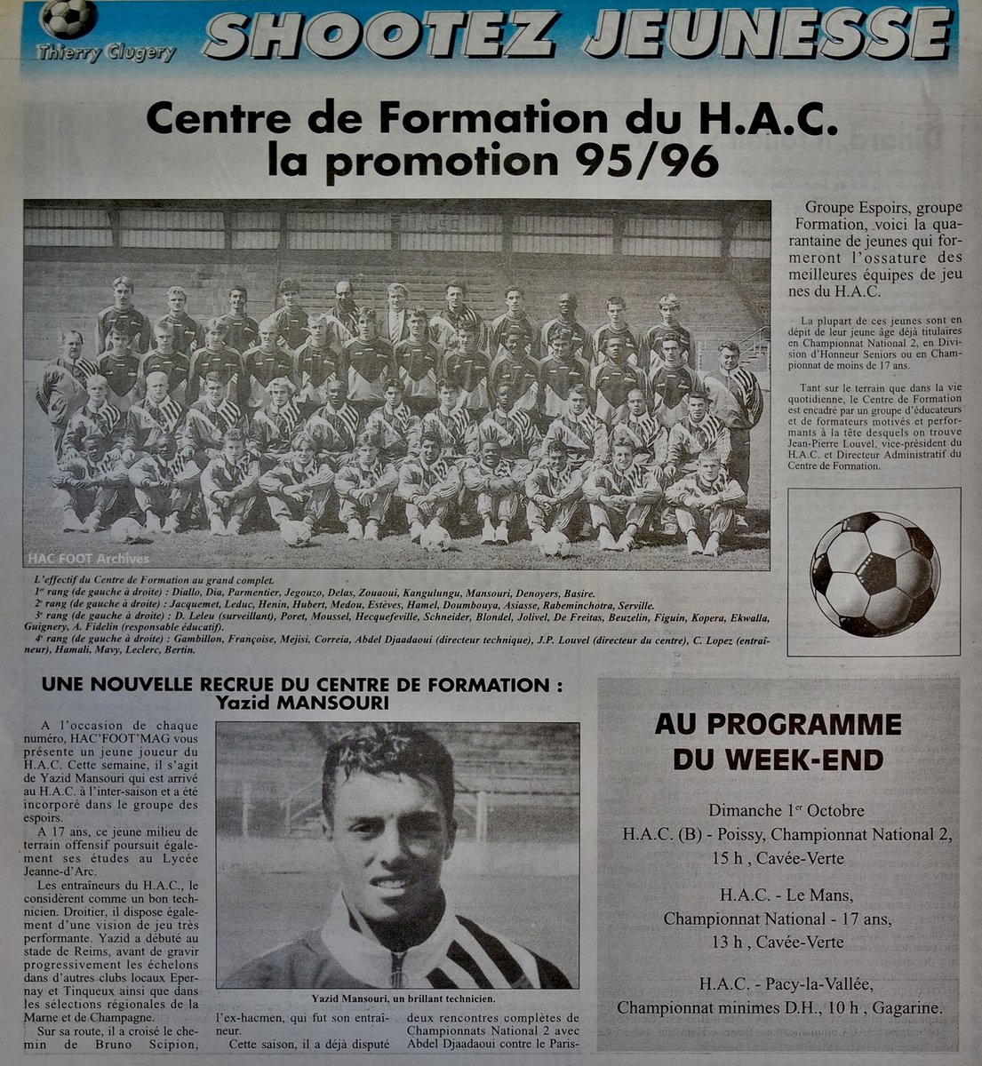 Il y a 3⃣0⃣ ans dans HAC FOOT Mag.