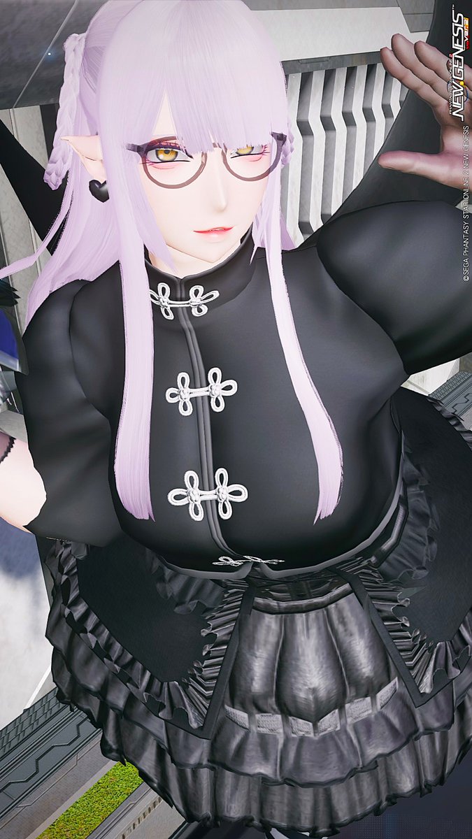 Rona_Pso2's tweet image. #メンテの日なのでssを貼る 
あくまちゃん🖤👓