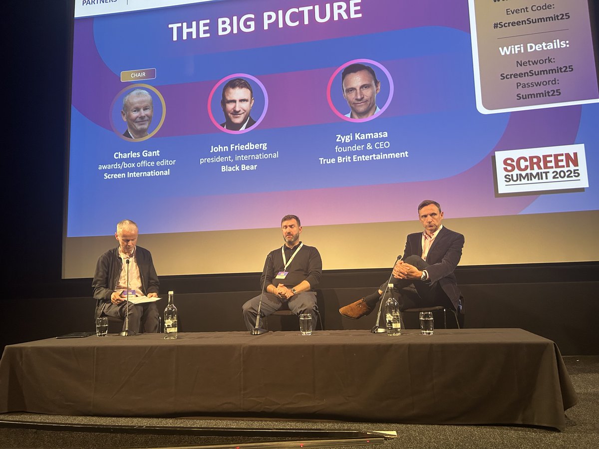 Screendaily's tweet photo. "Streamers will come to us at the markets and ask us what we think about a project. They are active participants in how to get films into production" - Black Bear's John Friedberg at the #ScreenSummit25 https://t.co/XJlNZbsHzU