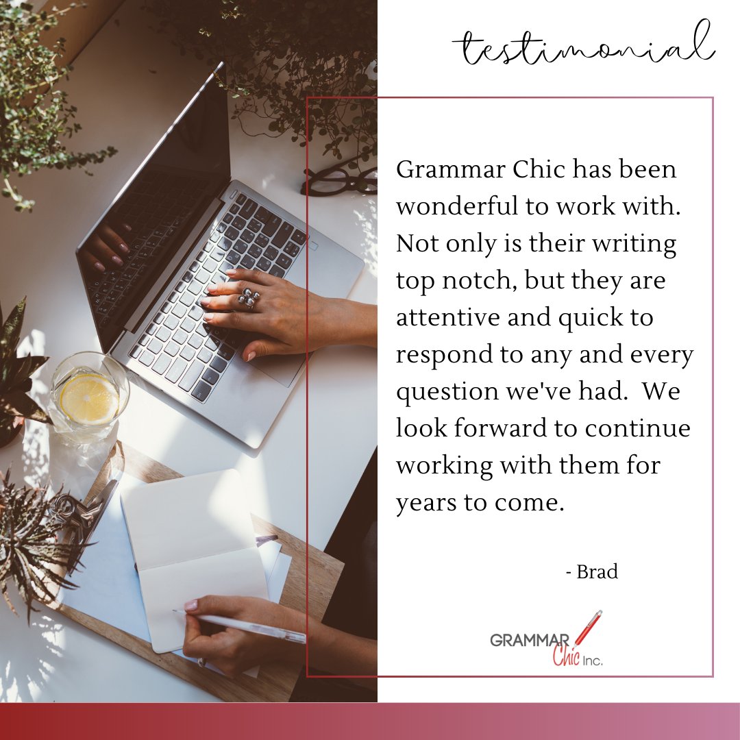 GrammarChicInc's tweet image. Quality writing, responsive service, and lasting partnerships—that’s the Grammar Chic difference. #ResumeHelp #CareerSuccess #ProfessionalWriting ow.ly/NqhI50WFlNz