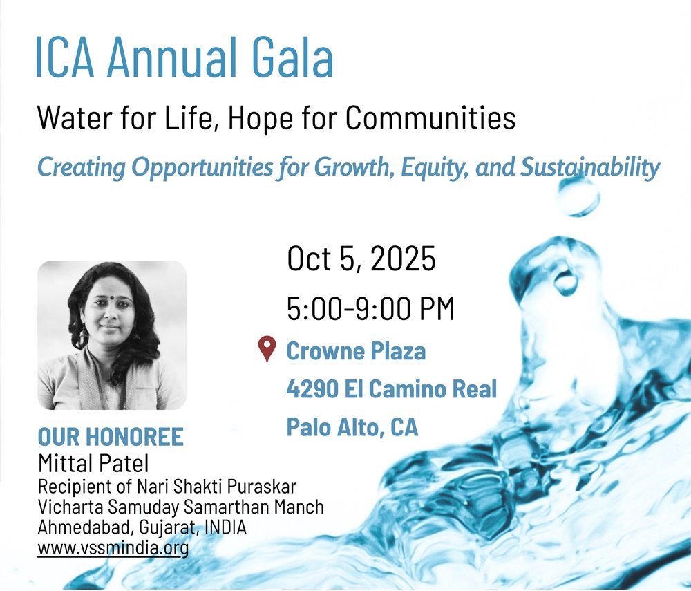The ICA Quarterly Newsletter – September 2025 is now available

Highlights:
- Annual Gala on Oct 5th with honoree Mittal Patel.
- Youth LEAD trip highlights &amp; VSSM spotlight.

📰 Read: icaonline.org/resources/news…

🎟️ Tickets: givebutter.com/ICA-WaterForLi…

#ICAGala2025 #Event #MittalPatel