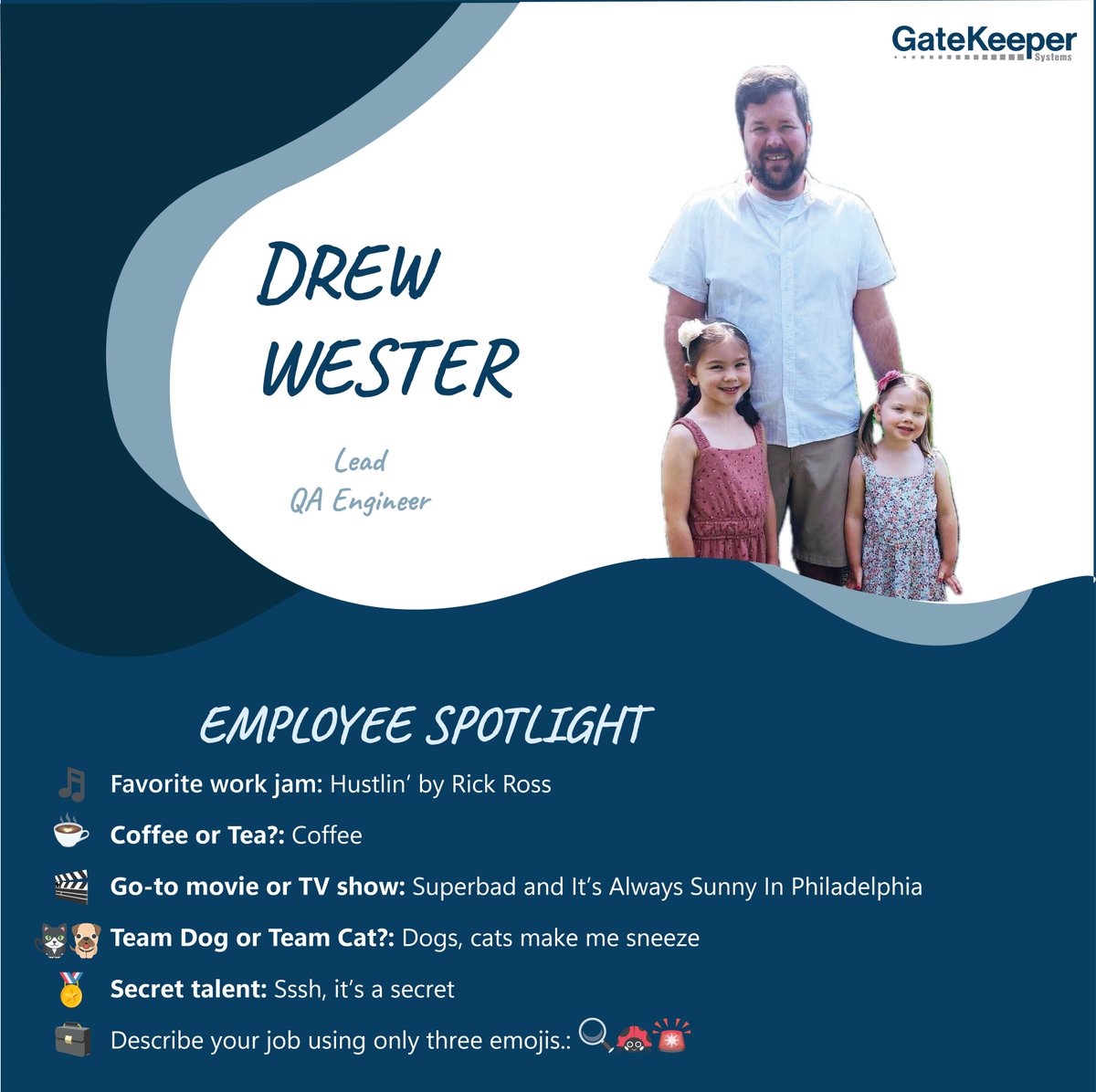 🔍✨ Meet Drew, our QA Engineer extraordinaire! Drew’s superpower? Catching bugs before they ever see the light of day 🐛🚫. Thanks to Drew, our products shine brighter and run smoother! #EmployeeSpotlight #BugBuster