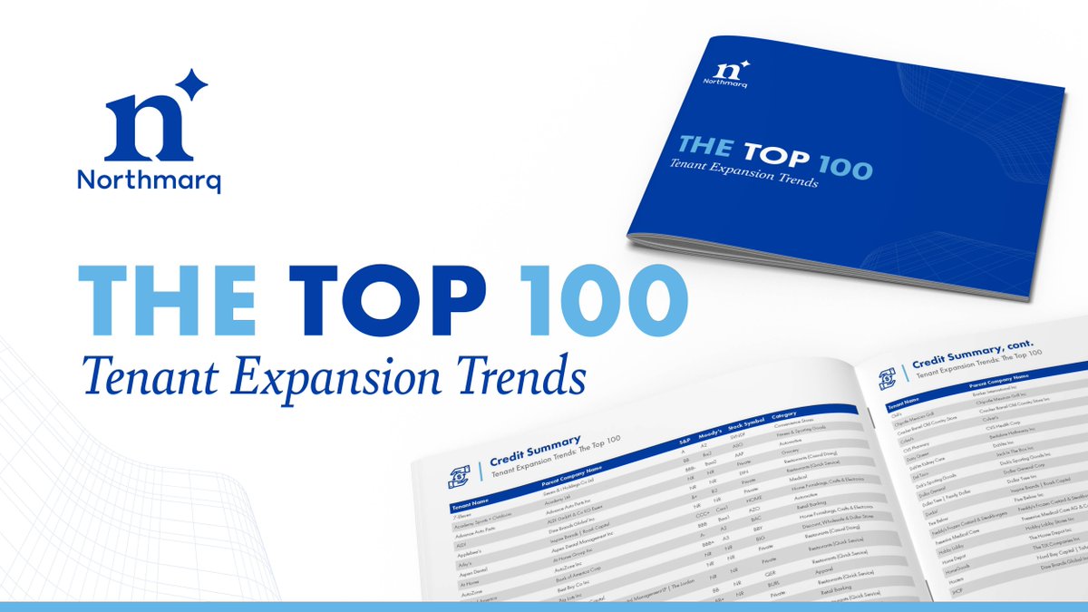 📢 JUST RELEASED: Read our Q3 2025 Top 100: Tenant Expansion Trends report for the latest news on which retailers are growing in your area! #Northmarq #CRE Read more: ow.ly/xY0m50X4puz