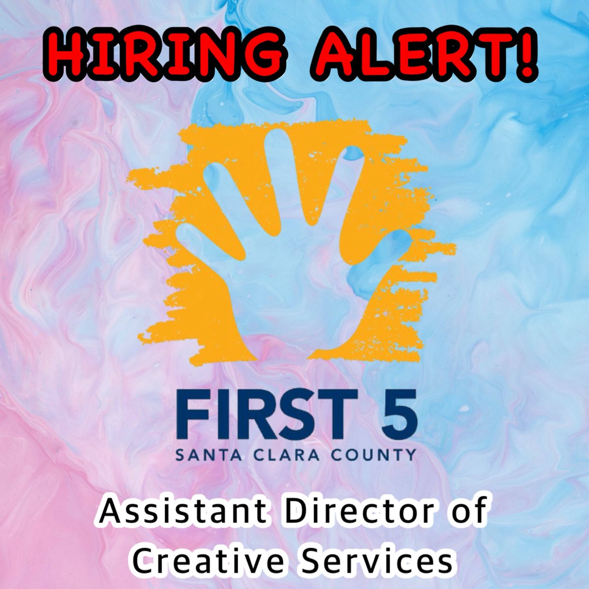 TransCanWork's tweet image. HIRING ALERT: FIRST 5 Santa Clara County is hiring for an Assistant Director of Creative Services in the San Jose area. Please visit #TransCanWork’s job board @ JobBoard.TransCanWork.org to locate the job posting &amp;amp; apply. Salary: $90,374.13 - $104,767.47