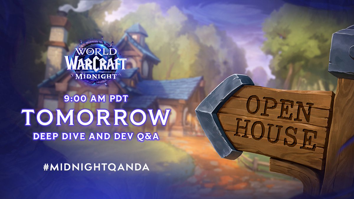 Warcraft's tweet image. Less than 24 hours left before the Midnight Deep Dive!
Tune in tomorrow to check out all the upcoming content.
blizz.ly/3KLxi5W