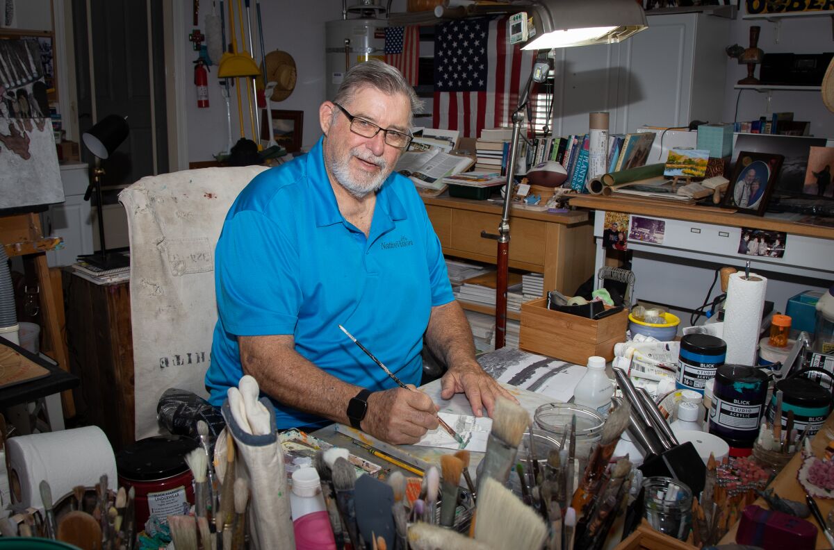 Just another day in the studio! Edwhiteart.com