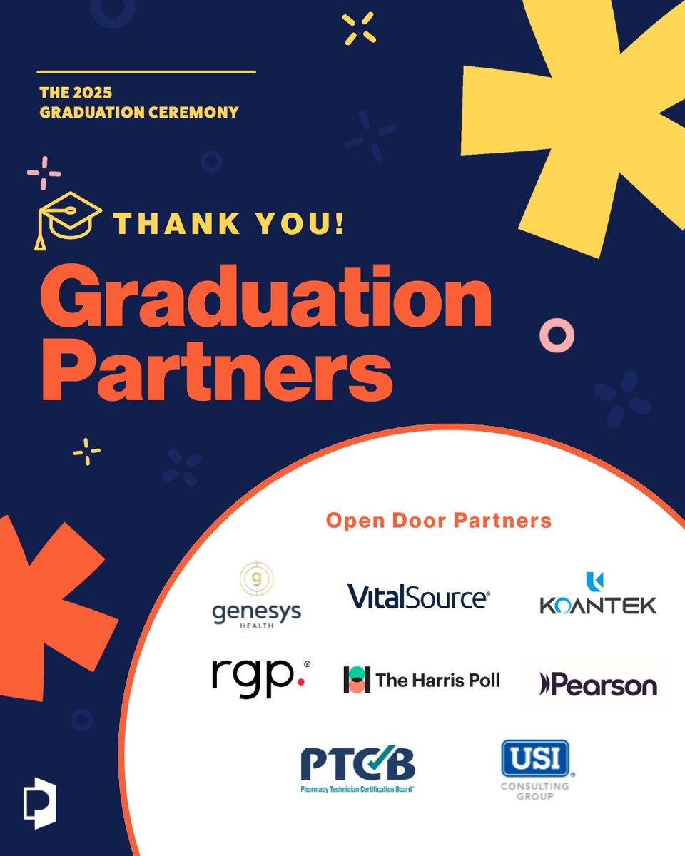 Graduation 2025 was a celebration of achievement, resilience, and community and it wouldn’t have been possible without the generous support of our sponsors: LearningMate, Qualitest, Cengage EMEA, D2L, EnGen, Genesys Health, The Harris Poll, Koantek, RGP, Pearson, Pharmacy