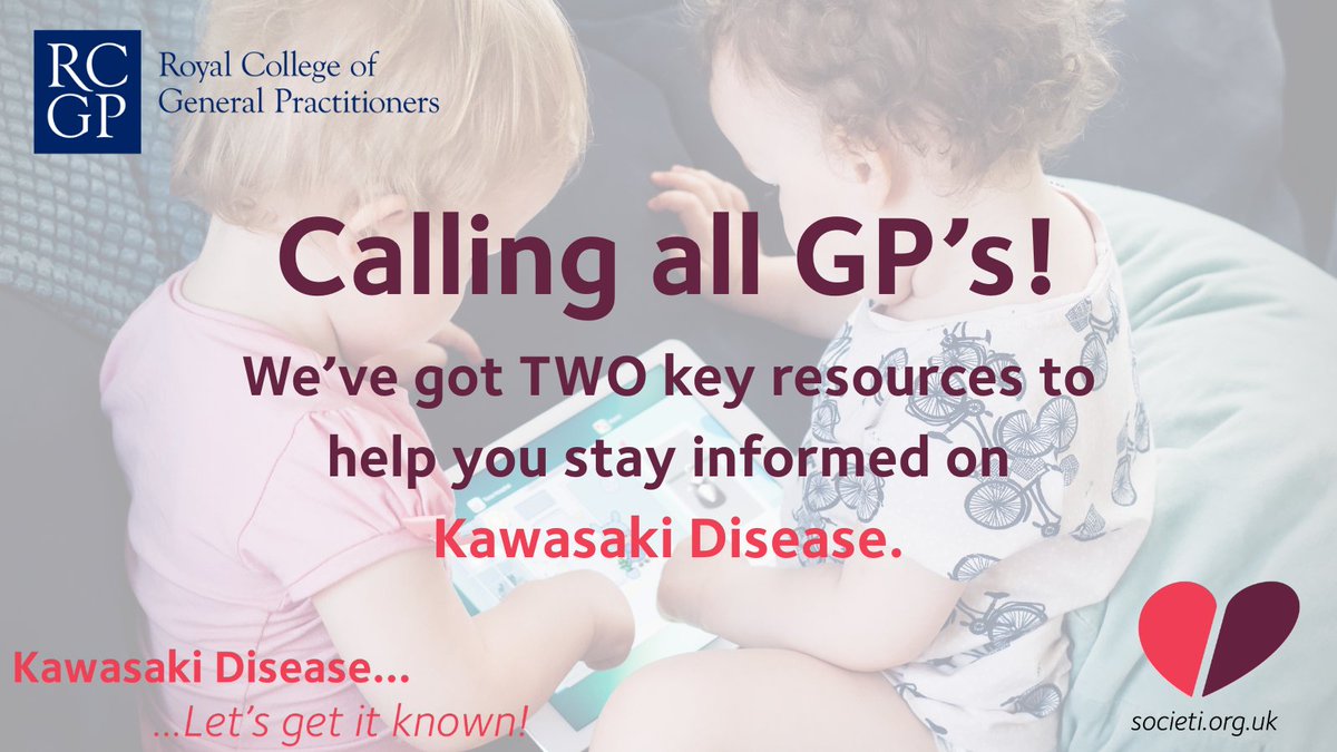 Societi_UK_KD's tweet photo. 📢 GPs! We’ve got TWO key resources to help you stay informed on #KawasakiDisease.
 
🩺 Download our GP Resource Booklet 👇
https://t.co/pFozSlyUH3
 
💻 And take the RCGP eLearning course to deepen your knowledge 👇
https://t.co/91HXMTpZ6Q
#Societi @rcgp https://t.co/SNR5x41q1f