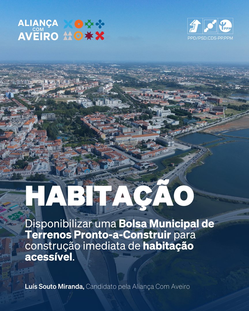 maisaveiro's tweet photo. Hoje apresentamos mais três medidas do nosso programa, centradas no que é essencial: habitação, saúde e proteção de quem cuida de nós.

Três áreas vitais. Três pactos com o futuro de Aveiro.

💙✌️🧡 Por Aveiro.
🤝 Com as Pessoas. Por Mais Aveiro. https://t.co/V9rzDFHlpu