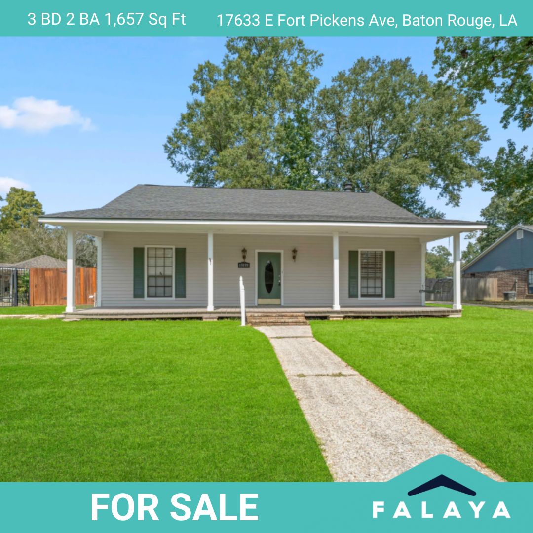 🏡 For Sale – $234,000
📍 17633 E Fort Pickens Ave, Baton Rouge, LA 70817
🛏 3 Bedrooms | 🛁 2 Bathrooms | 📐 1,657 Living Sq. Ft.

Check out this charming home in the desirable Shenandoah Estates area of St. George! 

#BatonRougeRealEstate #ForSaleBR #ShenandoahEstates