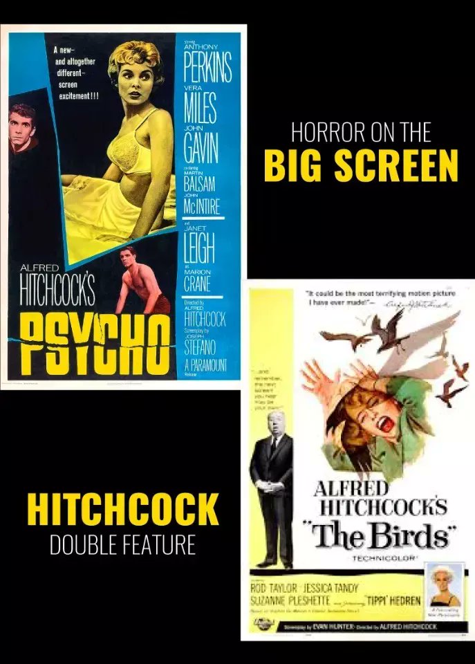 Horror on the Big Screen will continue on October 4th with a Hitchcock Double Feature! Head to the Canton Palace Theatre and enjoy Psycho (1960) &amp; The Birds (1963) and enjoy two films for the price of one!

visitcanton.com/events/horror-…
