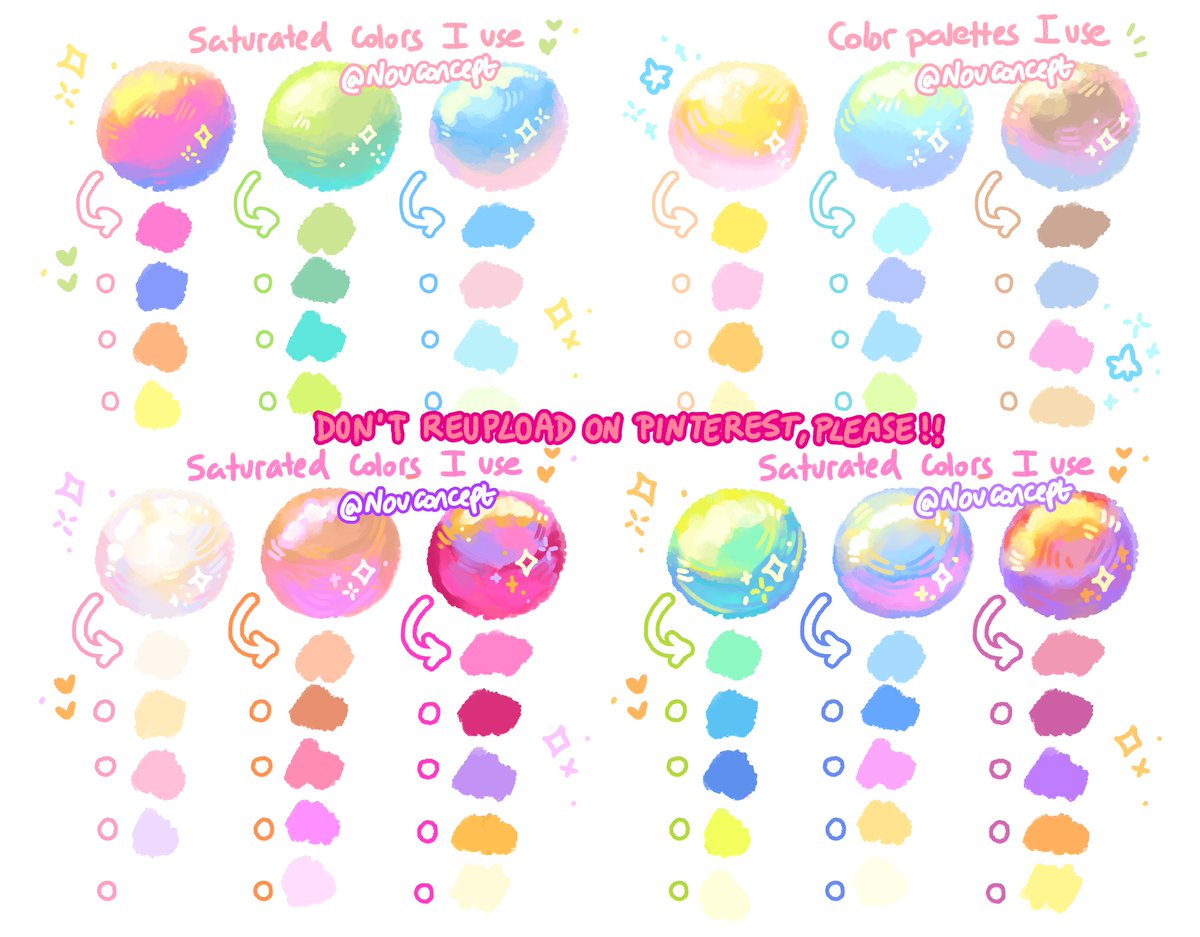 nouconcept's tweet image. saturated color combinations for you to use! 🎨🩵✨