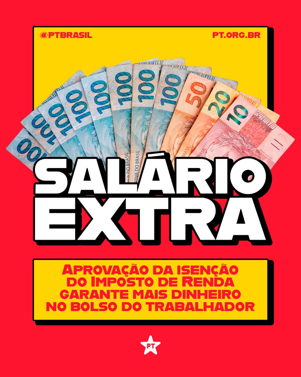 Imposto de Renda zero: veja o impacto real 💸✨

Hoje (1º), a Câmara dos Deputados vota o projeto do governo Lula que isenta do Imposto de Renda quem ganha até R$ 5 mil por mês. E taxa os super-ricos.

🧾✅ Pelos cálculos do governo Lula, quem recebe R$ 5 mil/mês terá R$ 4.356,89