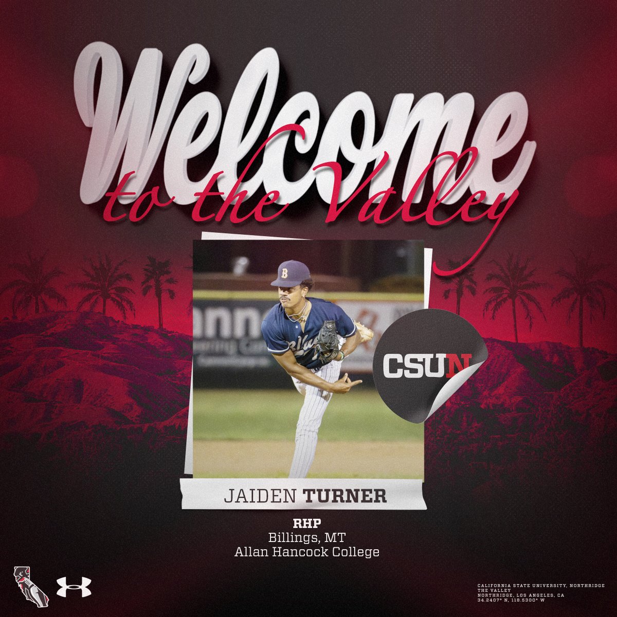CSUNBaseball's tweet image. From Montana to Northridge.

The pitching staff adds a great arm. 

#GoMatadors