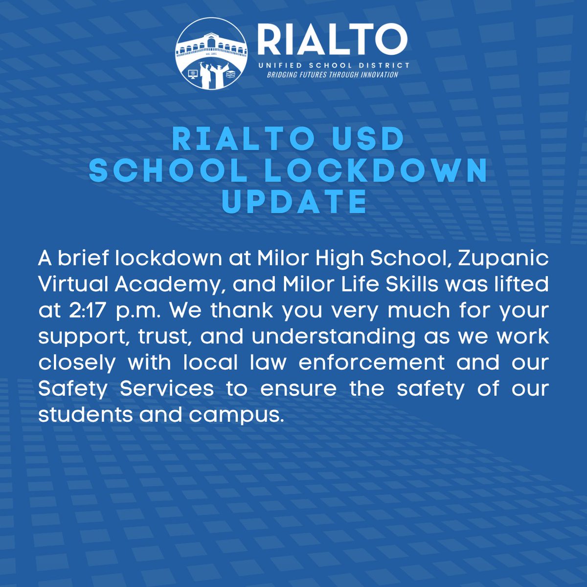 Rialto Unified School District tweet media