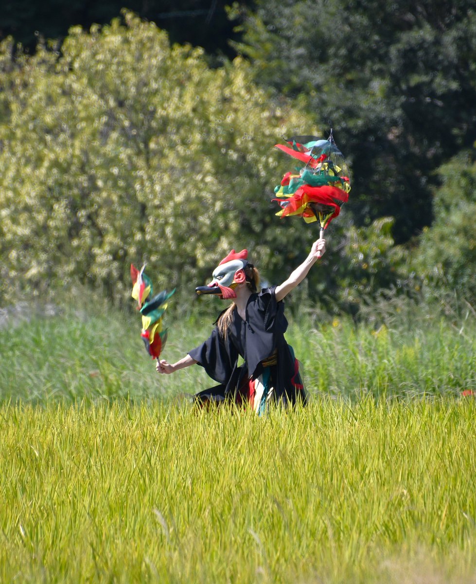 ma_shimo_'s tweet image. 奈良県　明日香村　2025年9月27日（土）
古代の仮面舞踊劇（伎楽）で練り歩く