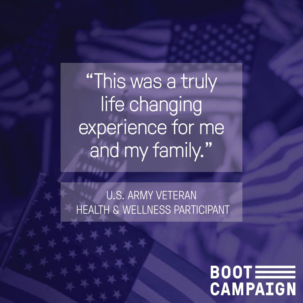 BootCampaign's tweet image. Our nation&apos;s Veterans and military families MATTER. By donating, lacing up or sharing our mission, you help restore the lives of Veterans and military families and make a life-improving impact on those who served us first. 

#LaceUpAMERICA #YOUMATTER #Veterans #MentalHealth
