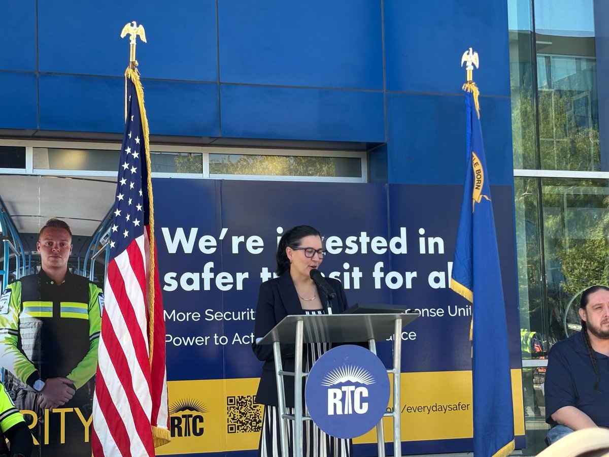 PLANevada's tweet photo. Thank you @rtcsnv for inviting us to todayโs press conference! ๐ In 2024, PLAN, Culinary Union, Metro & partners joined RTCโs Transit Safety Group to shape #SB290. This new law strengthens transit safety for 150k daily riders & drivers across Nevada. https://t.co/DVsjMfI84Z