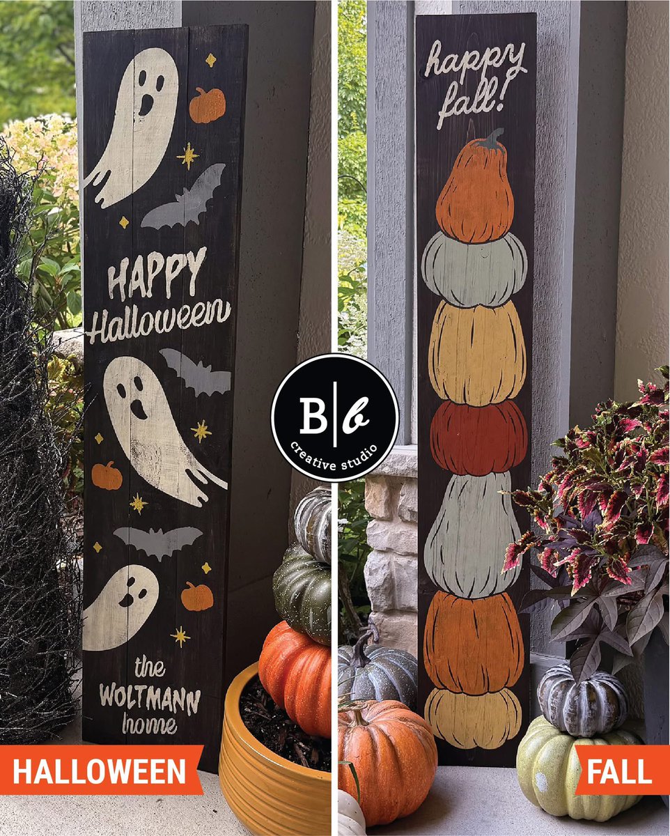 boardandbrushcs's tweet image. 𝙏𝙚𝙖𝙢 𝙃𝙖𝙡𝙡𝙤𝙬𝙚𝙚𝙣 𝙤𝙧 𝙏𝙚𝙖𝙢 𝙁𝙖𝙡𝙡? 🎃🍁
Here are our top two porch signs for September! Tell us in the comments, which one is YOUR favorite?

𝗕𝗼𝗼𝗸 𝘆𝗼𝘂𝗿 𝘀𝗶𝗽 &amp;amp; 𝗽𝗮𝗶𝗻𝘁 𝗲𝘅𝗽𝗲𝗿𝗶𝗲𝗻𝗰𝗲 𝗵𝗲𝗿𝗲:
boardandbrush.com/studio-locatio…