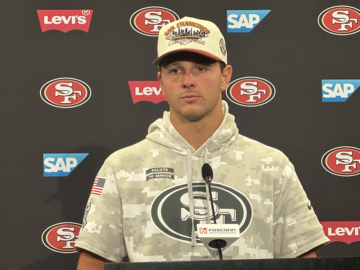 LombardiHimself's tweet image. Brock Purdy says his toe doesn’t feel nearly as bad as he did after Week 1. The curve ball this time is the short week. He also is wearing a cool hat